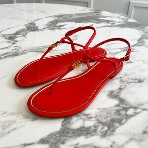 NWT - Tory Burch Emmy Flat Sandals - Bright Samba💃